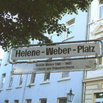 Straßenschild Helene-Weber-Platz
